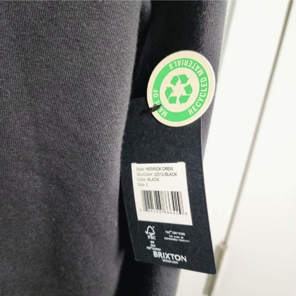 New Brixton Eagle Logo Fleece Pullover - Picture 6 of 8